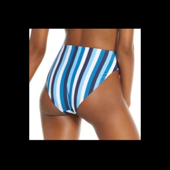 NEW Chelsea28 Easy Retro‎ High Waist Swim Bikini Bottoms Blue [ Small ] 4105 - Picture 3 of 11